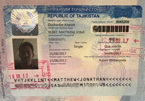 visa for tajikistan us citizen